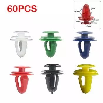 60 шт. универсальные автомобильные дверные зажимы крепежный крепеж 9 мм отверстие автомобильная внутренняя дверная обшивка панель карта зажим заклепки автомобильные аксессуары CHINA