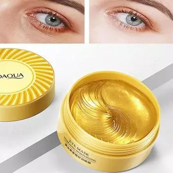 60 шт. Золотая коллагеновая маска для глаз, гель против морщин, патчи для глаз для сна, эссенция икры, увлажняющие патчи для глаз, средство для удаления темных кругов 60pcs