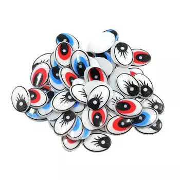 60 штук DIY Пластиковые мультяшные глаза 14mmx19mm