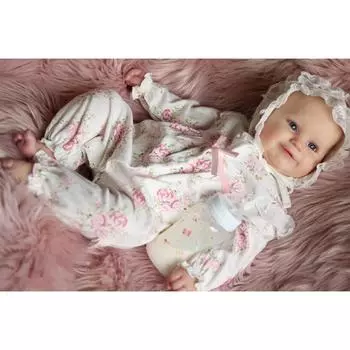 60 см 3D краска для кожи силиконовая кукла реборн для девочек с кровеносными сосудами Bebe реалистичная художественная ручная работа игрушка на день рождения для малышей Finished doll