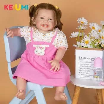 60 см 3D краска кожа мягкая силиконовая кукла реборн настоящее прикосновение Мила кровеносные сосуды кукла для новорожденных игрушки для девочки подарок на день рождения