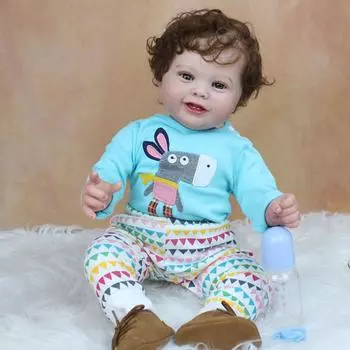 60 см 3D краска кожа силиконовая кукла реборн для мальчиков для девочек кровеносные сосуды Bebe реалистичное искусство ручная работа игрушка на день рождения для малышей Finished doll