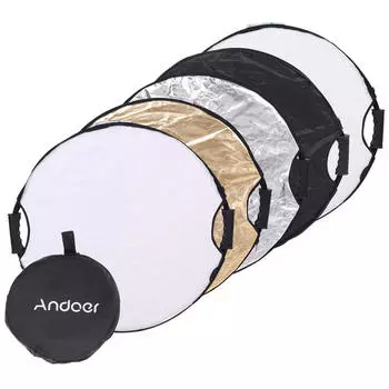 60 см 5 в 1 круглый дисковый отражатель для студийной фотосъемки и видеосъемки