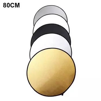 60 см/80 см 5-в-1 многодисковый фотоотражатель портативный складной рассеиватель света с сумкой отражающая панель фото круглый отражатель 80CM