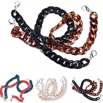 Сменная акриловая цепочка для сумки, 60 см чёрный