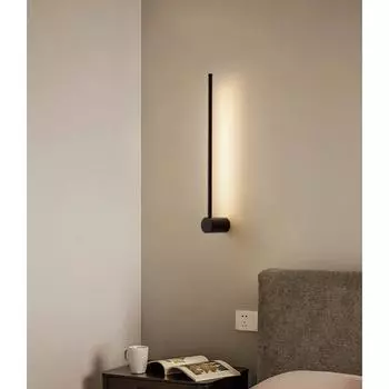 60 см Длинная трубчатая алюминиевая линейная светодиодная настенная лампа для помещений 11-15W&Warm White (2700-3500K)&S 60cm чёрный