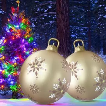 60 см гигантский атмосферный шар ПВХ светящийся уличный игрушечный мяч водонепроницаемый рождественский надувной шар для дома и сада новогоднее украшение для вечеринки 60cm
