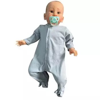 60 см имитация детской кожи, изготовленная вручную и изысканно окрашенная 3D-кожа с видимыми венами и пятнами крови One Size синий