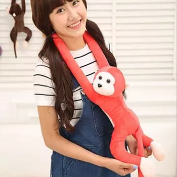 60 см кавайная длинная рука, хвост обезьяны, мягкая кукла, плюшевые шторы, детские спящие игрушки для животных, автомобиль кофейный