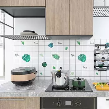 60 см Кухонные масляные термостойкие самоклеящиеся водонепроницаемые и влагостойкие классические настенные наклейки Обои для рисования 60cmX1m