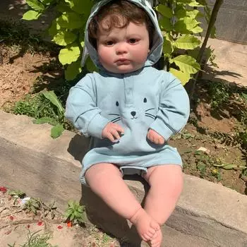 60 см кукла игрушка 3D кожа мягкий силикон реборн для мальчиков и девочек с сосудистыми венами ткань тело как настоящее искусство Bebe подарок