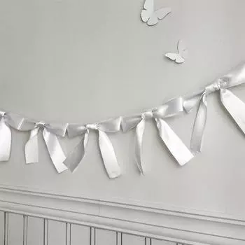 60 см настенные флаги для украшения детской комнаты ленточные гирлянды флаги для домашнего творчества украшения для галстука-бабочки ленточные принадлежности для вечеринок темно-розовый