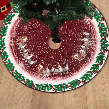 60 см Рождественская елка юбка снежинка коврик для домашнего декора рождественский Санта елка нижнее украшение Navidad 2024 Noel ковер орнамент 60cm