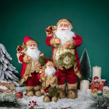 60 см Рождественские большие куклы Санта-Клауса, украшения, стоящая фигурка Санта-Клауса, кукла, кулон в виде дерева, Рождественское украшение дома, детский подарок 30CM