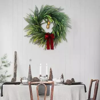 60 см рождественские гирлянды из сосны реалистичная зимняя зелень искусственные домашние сосновые растения G P2K9 red-1pcs