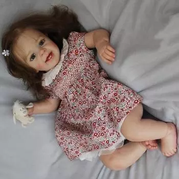 60 см ручная работа изысканная имитация росписи кукла Янник мягкое на ощупь тканевое тело кукла реборн вены кровь видимая реалистичные куклы младенца подарок на день рождения ребенка 60cm