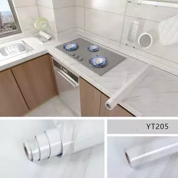 60 см X 1 м наклейки для кухни водонепроницаемые и маслостойкие самоклеящиеся обои наклейки на мраморную стену 60cmX1m