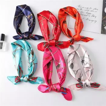 60 см женский новый универсальный искусственный шелковый защитный солнцезащитный маленький квадратный шарф профессиональный платок на голову 60x60cm