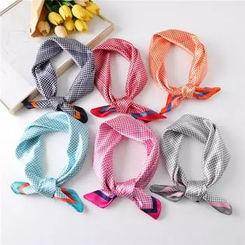 60 см женский новый универсальный искусственный шелковый защитный солнцезащитный маленький квадратный шарф профессиональный платок на голову 60x60cm