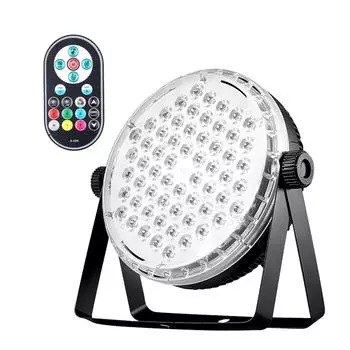 60 светодиодов Par Lights Stage Par Light RGB LED Lamp Звуковая активация Автовоспроизведение с пультом дистанционного управления для UK Plug