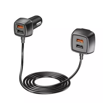 60 Вт 12 В-24 В автомобильное зарядное устройство для мобильного телефона Универсальный USB QC 4 порта Быстрая зарядка Адаптер для переднего заднего сиденья Быстрая зарядка