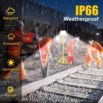 60 Вт 5400 лм складной рабочий светильник на подставке IP66 водонепроницаемый 112 светодиодов магнитный рабочий светильник вращающийся портативный рабочее освещение на открытом воздухе US PLUG