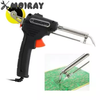 60 Вт Электрический паяльник Комплект Полуавтоматический Паяльник с Присоской для Сварки Инструменты 220 В Сварочный Ремонтный Инструмент Электрический паяльник 60W&EU жёлтый
