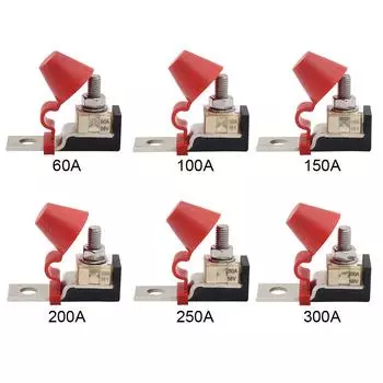 60A 100A 150A 200A 250A 300A Комплект предохранителей для клемм аккумулятора с кольцевым предохранителем 58 В, держатель клемм аккумулятора для лодки M8