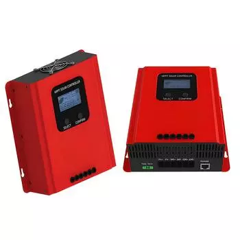 60A MPPT солнечный контроллер заряда 12 В/24 В/36 В/48 В солнечный регулятор заряда с автоматическим распознаванием и ЖК-дисплеем 60A красный