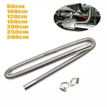 60cm/100cm/120cm/150cm/200cm/250cm/300cm Air Diesel Parking Heater Stainless Steel Exhaust Pipe For Car Air Diesels Heate