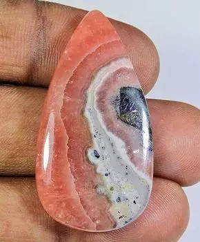 60Cts. Натуральный родохрозит груша кабошон россыпью драгоценный камень 22X42X06MM PP-996