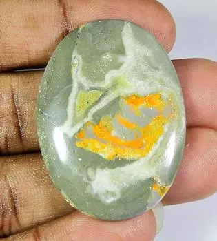 60Cts. Натуральный шмель яшма овальный кабошон россыпью драгоценный камень 31X43X05MM PP-109