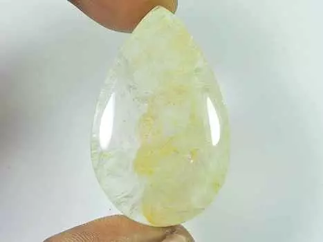 60Cts. Садовый кварцевый грушевидный кристалл кабошон россыпью драгоценный камень 26X42X6MM SK-3383