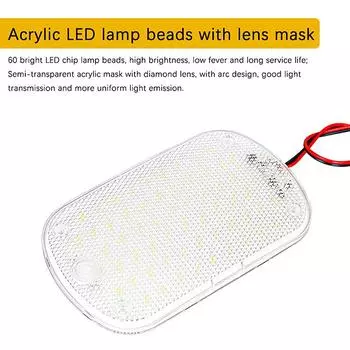60Led 12V-85V Led автомобильный интерьер купольная крыша потолочный светильник для чтения лампа внутренний светильник на крыше автомобиля освещение салона автомобиля Onesize