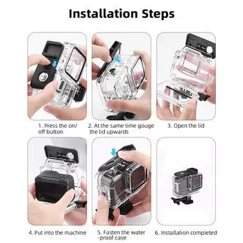Водонепроницаемый футляр для дайвинга 60M для камеры 360Ace o Подводный футляр для погружений, позволяющий запечатлеть и сохранить воспоминания