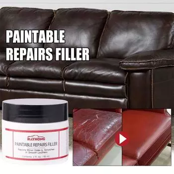 60ml Car Home Leather Filler Repair Cream Leather Filling Refurbishing Burns Leather Filler Tea O5Y0 A-1pcs
