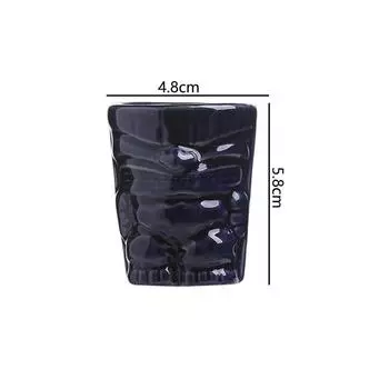 60ml Creative Cocktail Cup Tiki Mug Whiskey Liquor Mugs 2pcs Set Bule Ceramic Hawaiian Wine Glass Party Personalized Decorations 2pcs