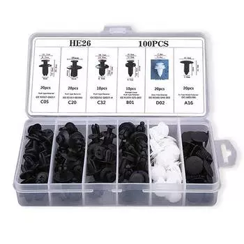 60Pcs Car Buckle Set Auto Fastener Vehicle Accessory Retainer Type2