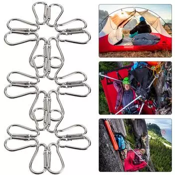 60Pcs Carabiner Clip Quick Attached Backpack Keychain Buckle for Outdoor Camping