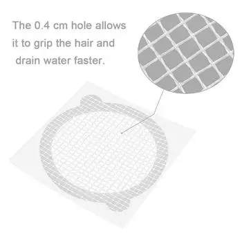 60pcs Floor For Shower Waterproof Bathroom Self Adhesive Disposable Anti Clogging Filter Screen белый