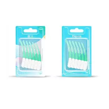 60Pcs Inter-Dental Silicone Interdental Brush Tooth Cleaning Soft Bristle Orthodontic Interdental brush Deep Cleaning