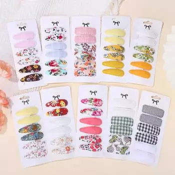 60Pcs random hair BB hair clips fresh printing sweet hairgripes sets girls lovely boutique hairpin headwears gift