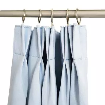 60Pieces Metal Curtain Rings and Pin Hooks Long Time Use for Drapery Hanging in Home or Office 325 серебряный