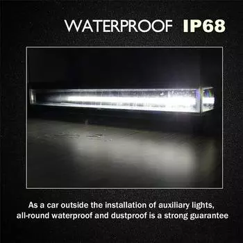 60W 6000LM 4D Single Row Slim LED Work Light Bar For ATV SUV 4X4 Car Truck