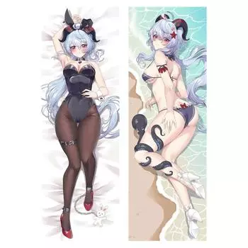60x180 см аниме-игра Genshin Impact Ganyu персонаж Dakimakura аниме наволочка для тела обнимающая длинная наволочка для девочек сексуальная наволочка