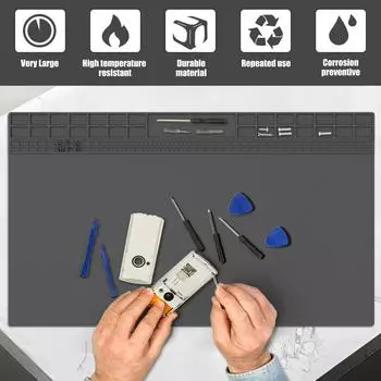 60x35cm Silicone Soldering Mat Resistant High Temperature Insulation Repair Pad Foldable Soldering Work Station Mat 23.62x13.77 inch