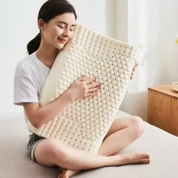 60x40 Таиланд Натуральный Латекс Подушка Лечебная Шея Защита Позвонков Здравоохранение Ортопедическая Подушка Медленный Отскок Воздухопроницаемый 27x44cm