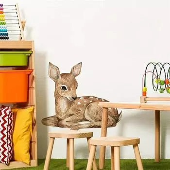 60x54 см наклейки на стены с мультяшным оленем, детская комната, наклейки на стену для детской комнаты, детская спальня, декор гостиной, обои as pic