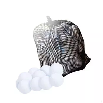 60x искусственных снежков для детей, мягкие 2-дюймовые снежные игрушки, зимние шары для игры в снежки в помещении