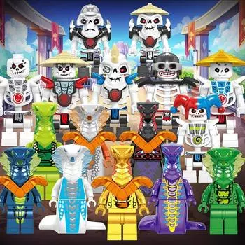 61038 Фантомный строительный блок Миниатюрная игрушка-мозаика из мелких частиц Ninja War Basilisk